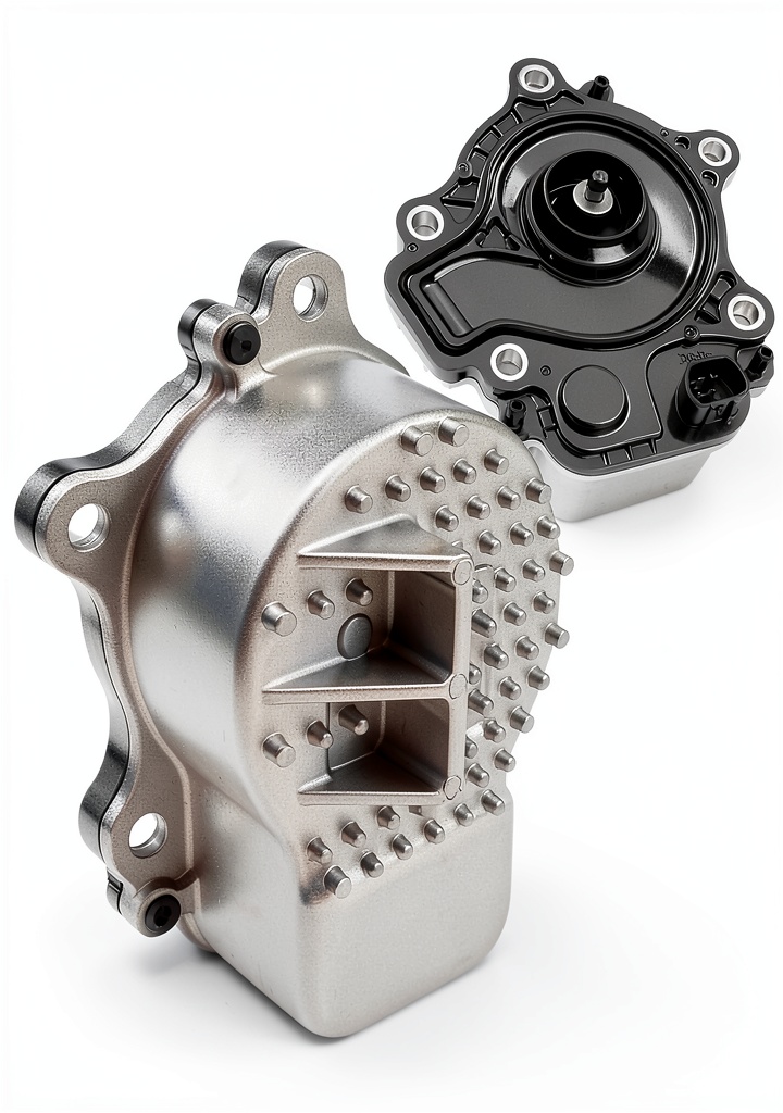 Installing Mardarth Electric Water Pump for Toyota Prius 161A0-29015 Aluminum on a wooden bench