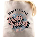 JNIAP Funny Dentistry Gift Tote Bag Eco Cotton Marble Print 15.7L-0