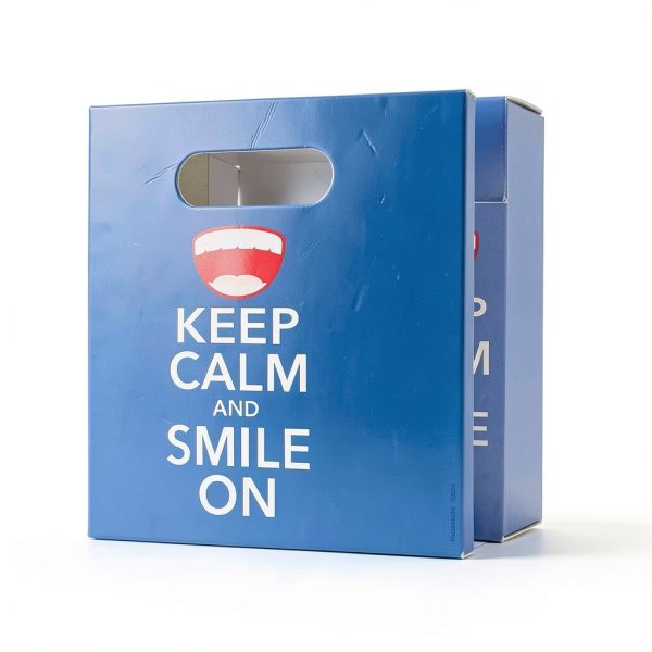 Practicon Keep Calm And Smile On 7-3/4" x 9" Dental Giveaway Bag 100-1