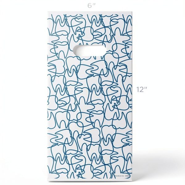 Dental Giveaway Bag Practicon 6x12 Plastic Bag with Die Cut Handles-3