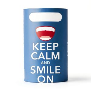 Practicon Keep Calm And Smile On 7-3/4" x 9" Dental Giveaway Bag 100-0