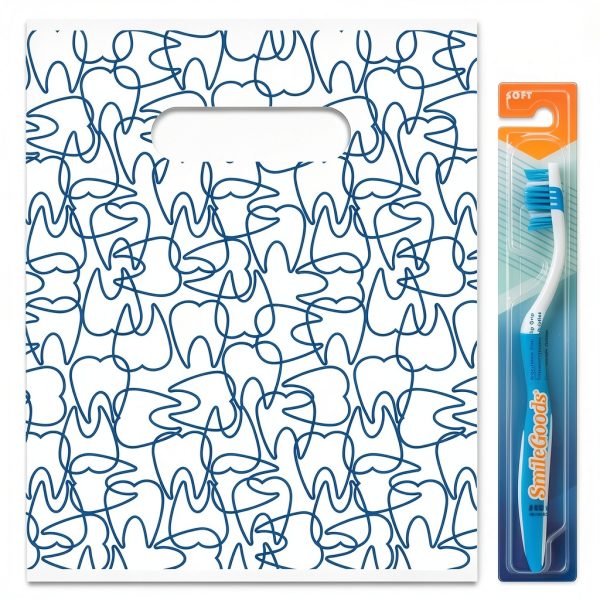Molar Mix-Up Dental Giveaway Bags, 8" x 10", 100 Pack-2