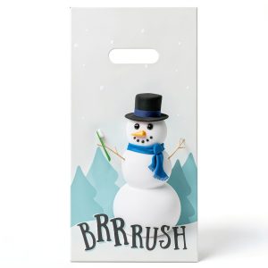 Practicon Winter Brushing Snowman 6" x 12" Dental Giveaway Bag, Winter Holiday, Christmas Themed Bags, Dental Hygiene Patient Care Goodie Bag, Dentist Office Plastic Gift Bags, 100 Pack-0