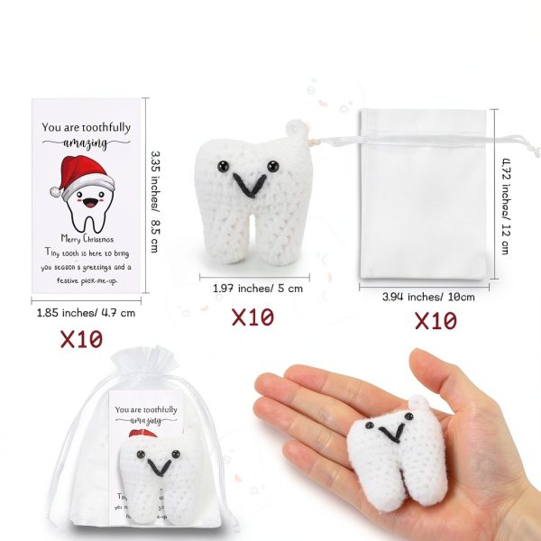Christmas Dental Gifts Syhood 10‑Set Tooth Ornament Pack for Dentists-1