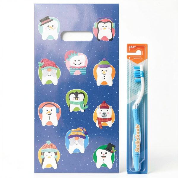 Dental Giveaway Bag Practicon Frosty Friends 6" x 12" Pack of 100-2