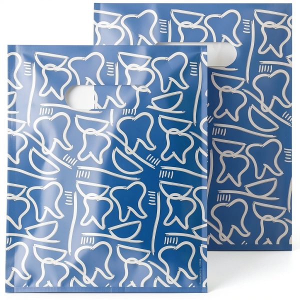 Dental Drawings Dental Giveaway Bags, 8" x 10", 100 Pack-1
