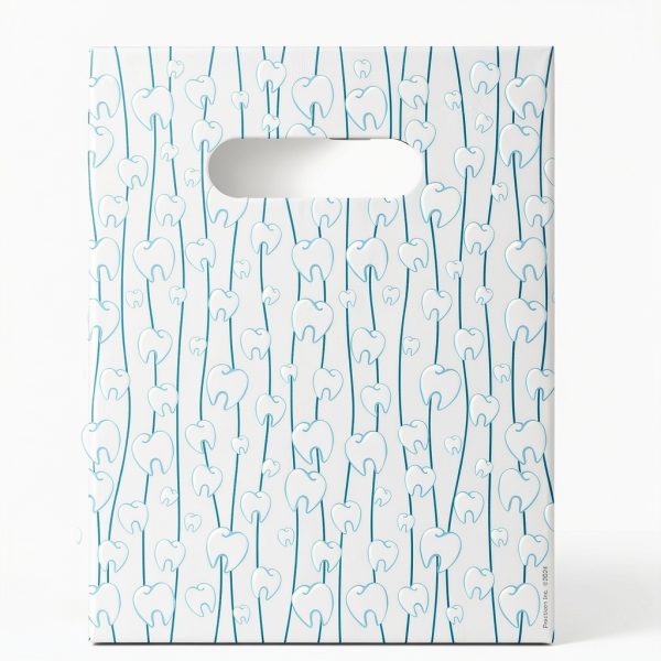 Flossing Molars Dental Giveaway Bags by Practicon 8x10 Inch 100 Pack-3