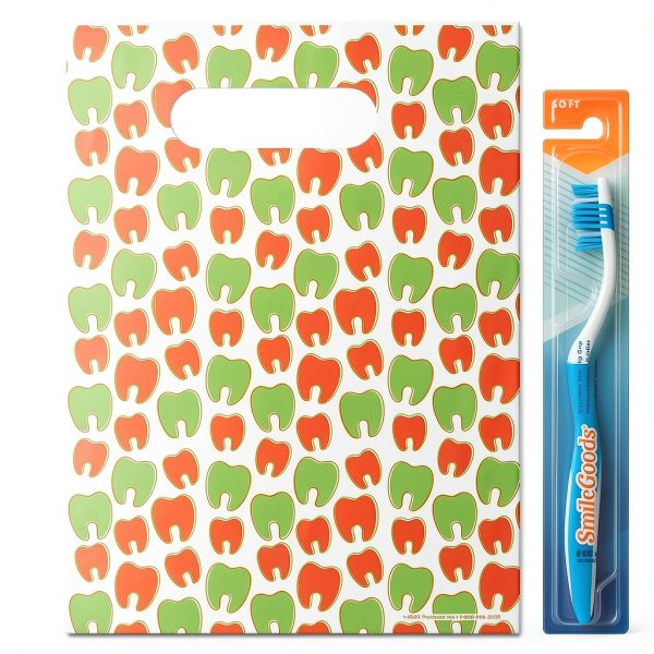 Many Mini Molars Dental Giveaway Bags, 8" x 10", 100 Pack-2