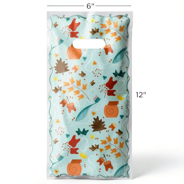 Dental Giveaway Bag Practicon 6x12 Autumn Acorn Gift Bag 100 Pack-3