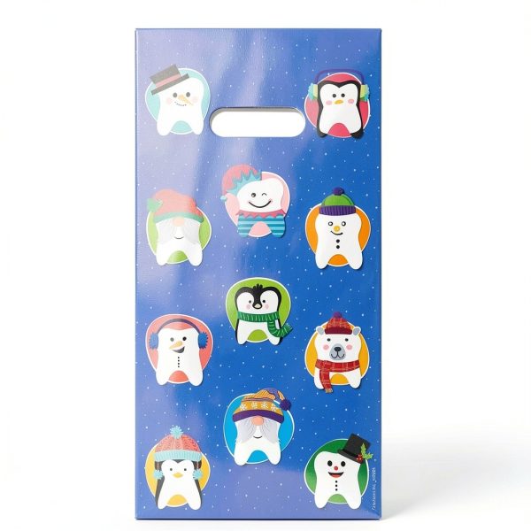 Dental Giveaway Bag Practicon Frosty Friends 6" x 12" Pack of 100-3