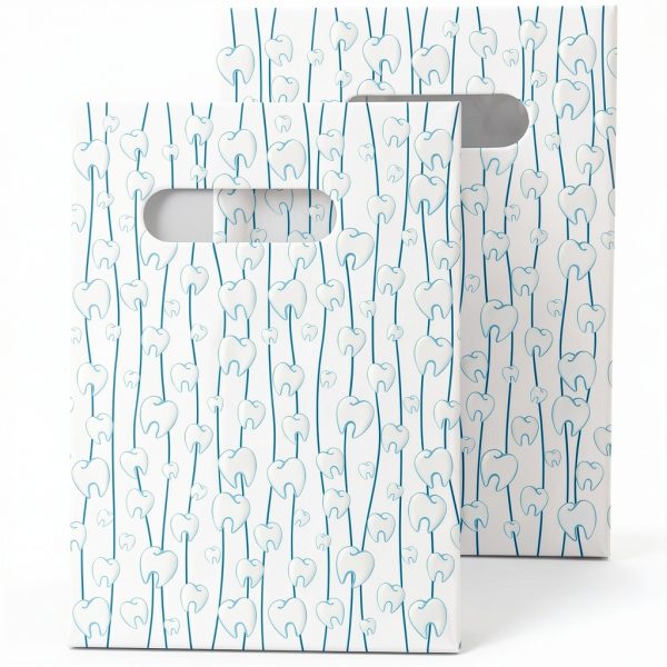 Flossing Molars Dental Giveaway Bags by Practicon 8x10 Inch 100 Pack-1